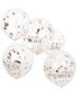 5 stk 30 cm Team Bride Gjennomsiktige Ballonger med Rosa Konfetti - Blush Hen