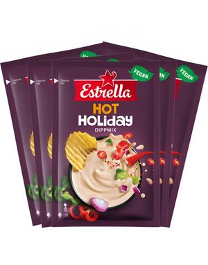 18 stk Hot Holiday Dipmix 26 g - HET Paprika- og Løksmak - Hel Eske 432 gram