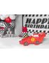 Stort Happy Birthday Racing Flagg 90x150 cm
