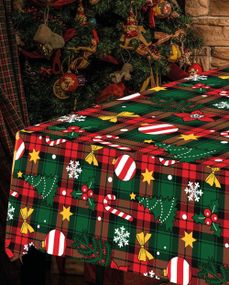 Rektangulær Plastduk med Julemotiver 137x274 cm