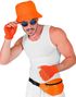 Skinnende Orange Rumpetaske med Paljetter