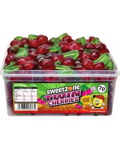Sweetshop Twin Cherries - Boks med Vingummi-Kirsebær 800 g