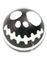 Jack Skellington Head - Sort og Hvid Akrylkugle