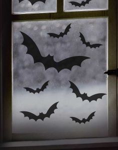 11 stk Flaggermus Klistremerker - Fright Night