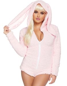 Cuddle Bunny - Blød Bodysuit med Hætte
