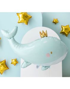 Hvalformet Folieballong 93x60 cm