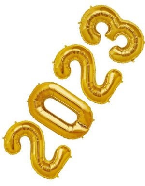 2023 balloner - 86 cm guld
