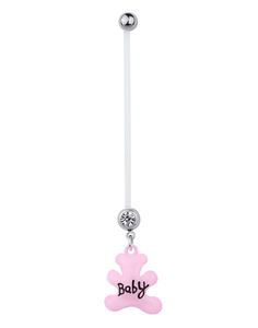 Navlepiercing Til Gravide med Rosa Teddybjørn
