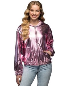 Metallisk Rosa Jakke til Dame