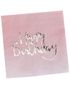 20 stk. Happy Birthday Servietter med Folieret Tekst 33x33 cm - Bland og Miks