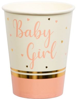 8 stk Baby Girl Papirkopper 