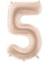 Tallet 5 - Beige Stor Folieballong 72 cm