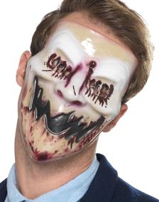 Beinfarget Maske med Kulehull 