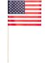 10 stk Amerikansk/USA Papirflagg på Trepinne 20x30 cm