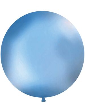 BLÅ Pastelfarvet Rund JUMBO Ballon 1 meter