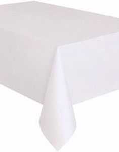 Hvid Plastikdug 137x274 cm