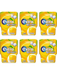 6 stk Extra Refreshers Tropical Flavour Tyggegummi Boks 67g - Hel Eske