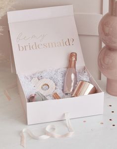 1 stk. "Will You Be My Bridesmaid?" - Blush Hen