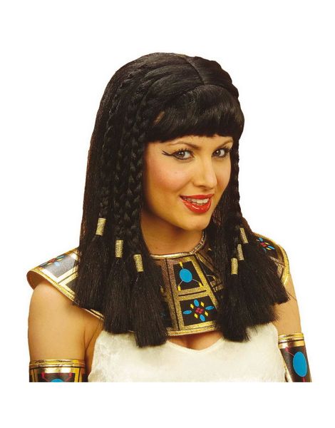 Kleopatra/Egyptisk Prinsesse Paryk - Sort