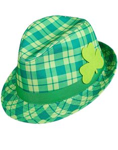 Grøn Ternede St. Patricks Day Fedorahat