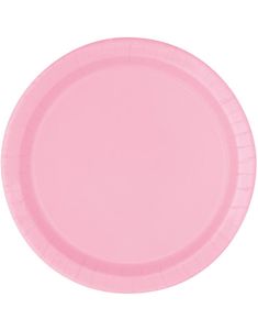 20 stk Lys Rosa Små Paptallerkener17 cm