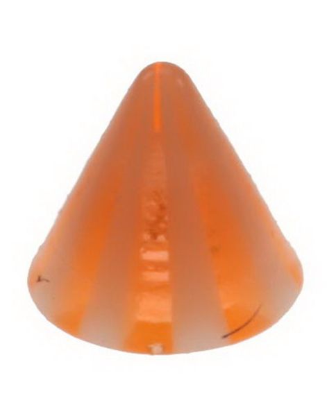 Stribet Spike Orange - 3 mm Akrylkugle til 1,2 mm stang