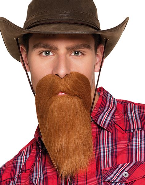 Brunt Cowboy Skæg