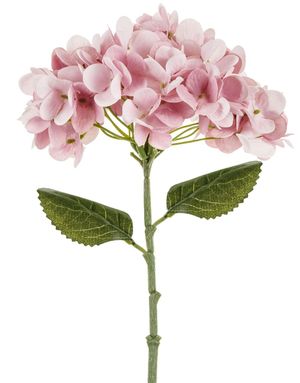 Lys Rosa Hortensia Blomst 35 cm - Kunstige Blomster