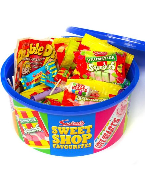 Swizzels Sweet Shop Tub 750 gram - Gaveæske med Forskelligt Slik