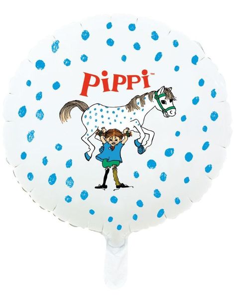 Rund Pippi Langstrømpe Folieballon 45 cm