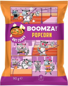Boomza! Popcorn med Hot Curry Smak 90 gram