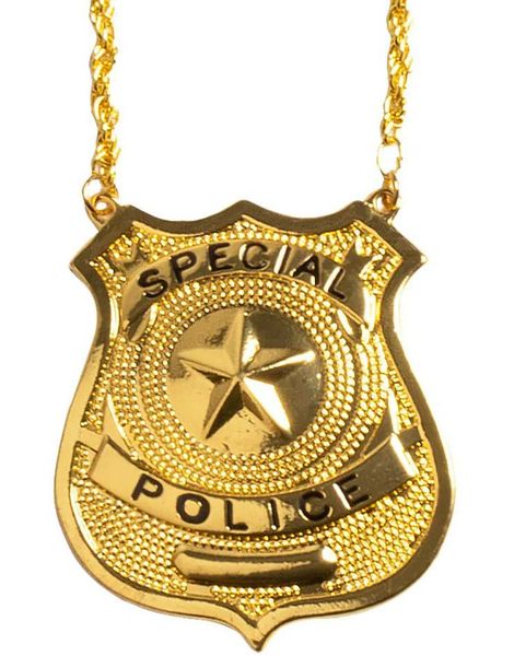 Special Police - Guldfarvet Politi Kostumesmykke