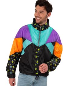 Unisex 80-talls Pastell Vindjakke Kostyme