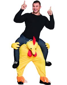 Kylling Piggyback Unisex Kostume