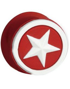 White Stardom - Rød Piercing Plug