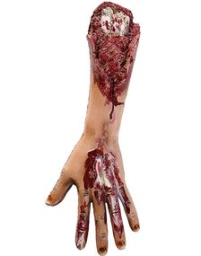 Blodig Afskåret Arm - 40 cm Dekoration