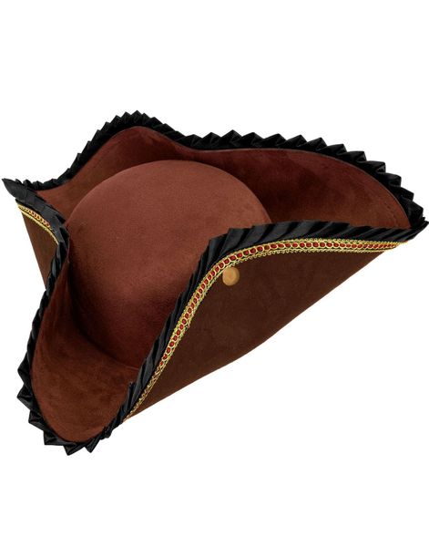 Delux Brun Pirat / Tricorn Hatt