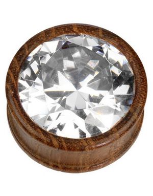 Diamond Wood - Organisk Piercing Plug
