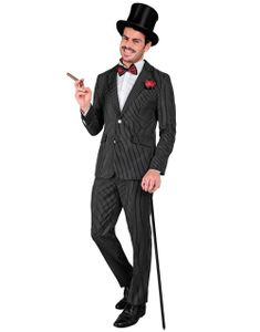 Gangster Kostymedress med Hvite Striper til Mann