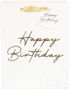 Gavepose Happy Birthday Gullskrift 18x23x10 cm