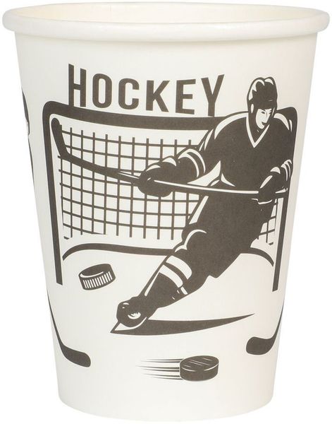 8 stk Pappkrus Hockey 250 ml