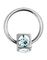 Terning m/Hvide Sten BCR Piercing