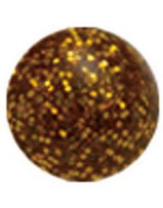 Zirkon Glitter Ball Gold - 6 mm Akrylkugle til 1,6 mm stang