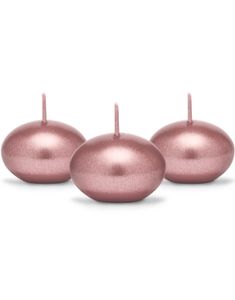 50 stk Metallisk Rosenguldfarvet Flydelys 4 cm