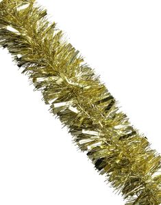 Gullfarget Glittergirlander - 2 meter