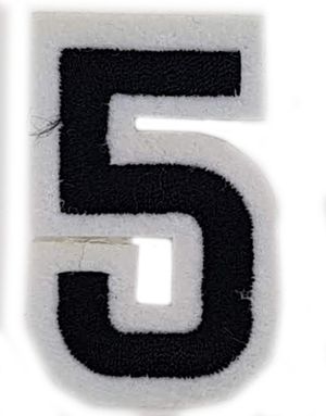 Tallet 5 - 5 cm Strygemærke