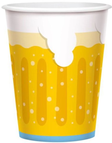 6 Oktoberfest Store Papir Krus 450 ml - Bierfest