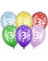 3 Tallet Flerfargede Ballonger- 30 cm