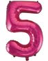 JUMBO Rosa Tallballoner 0-9 - 86 cm