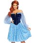 Blåt Ariel Inspireret Kostume 3 Dele